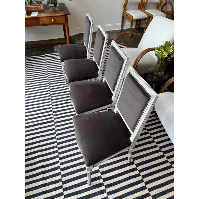 Mid 20th Century Mid 20th Century Set of 4 Louis XVI Style Dining Chairs For Sale - Image 5 of 11