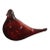 Red Blown Art Glass Red Cardinal Figurine For Sale