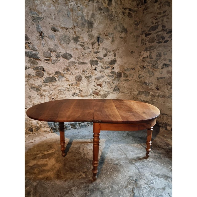 Antique Folding Demi-Lune Dining Table in Walnut, 1890s For Sale - Image 15 of 18