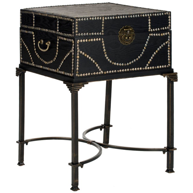 Storage End Table in Dark Brown Chairish