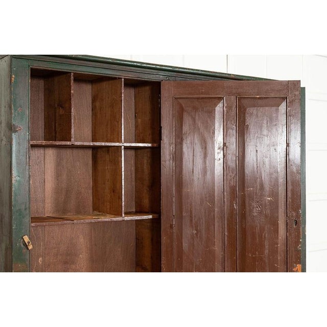 Large 19th Century English Pine Painted Cupboard, 1890 For Sale - Image 9 of 17