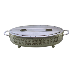 1970’s Vintage/New Hohmann & Katz Silverplate Dish Warmer on Candles