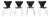 Vintage Black Series 7 Chairs by Arne Jacobsen for Fritz Hansen, 1955, Set of 4 For Sale