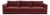Willow Berry Red with Mauve Piping Modular Performance Velvet Sofa For Sale