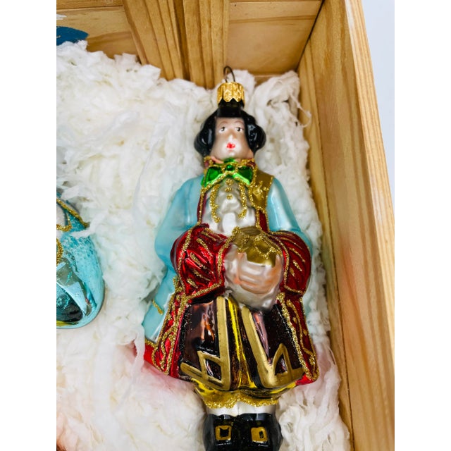 Late 20th Century Late 20th Century Polonaise Collection Cinderella Hand Blown Glass Ornament Set in Original Box - Set of 4 For Sale - Image 5 of 13