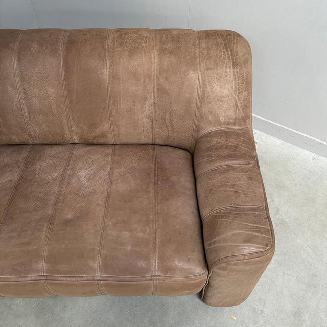 Brown Vintage DS44 2-Seater Sofa from de Sede, 1970s For Sale - Image 8 of 14
