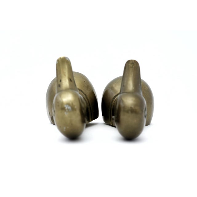 Brass Vintage Brass Duck Bookends, a Pair For Sale - Image 8 of 8