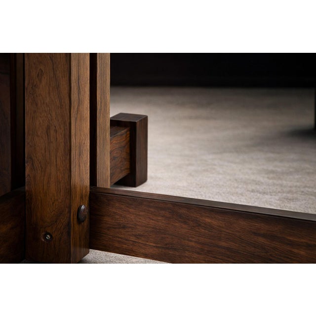 Brown Brazilian Modern Square Coffee Table in Rosewood, Tora, 1960s For Sale - Image 8 of 11