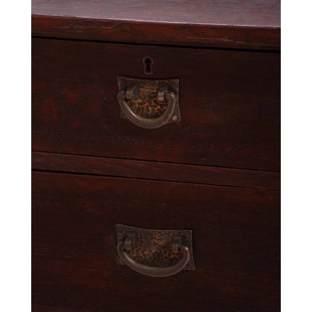 Stickley Brothers Sideboard Server Copper Hardware Mission Oak Art & Crafts Craftsman For Sale - Image 10 of 17