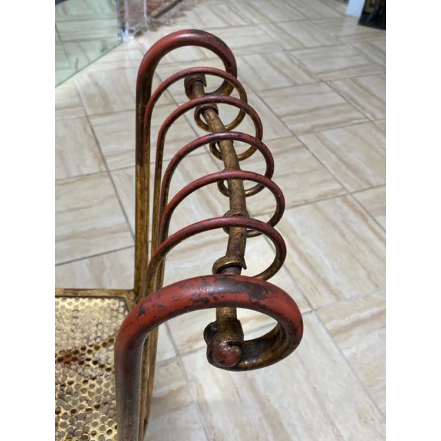 Mid Century Italian Gilt Iron Chair For Sale In Philadelphia - Image 6 of 7