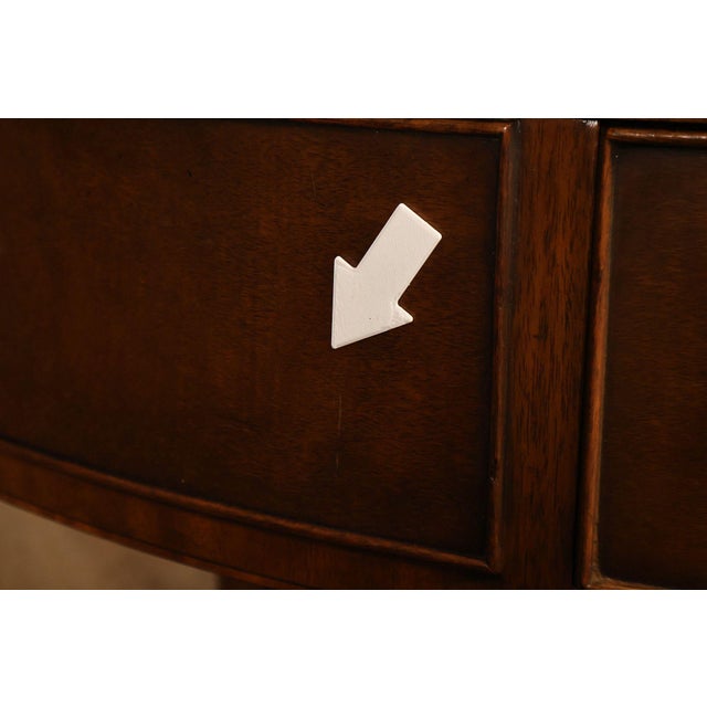 Kittinger Leather Top Round Rent Table With Drawers T295 For Sale - Image 16 of 18