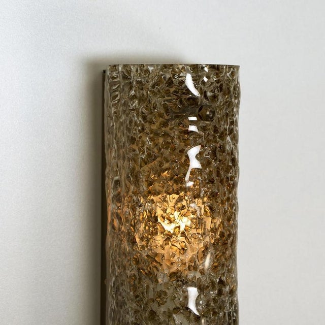 Vintage Brown Glass Wall Light from Hillebrand, Germany, 1960 For Sale - Image 9 of 10