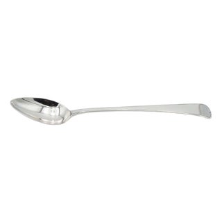 Silver Rice Spoon with Grooves on the Handle For Sale