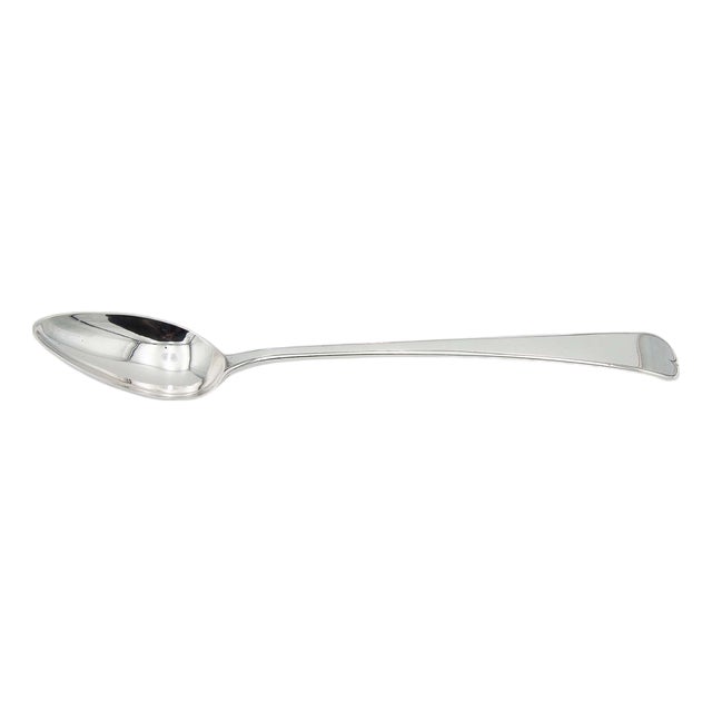 Silver Rice Spoon with Grooves on the Handle For Sale