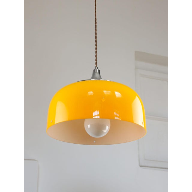Space Age Yellow Pendant from Guzzini, 1970s For Sale - Image 11 of 18