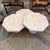 Vintage Set of 3 Pale Pink Octagonal Faux Stone Nesting Tables For Sale - Image 4 of 12