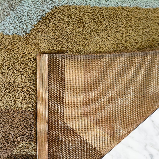 Mid-Century Modern Space Age Italian Wool Rug with Geometric Pattern, 1970s For Sale - Image 9 of 11