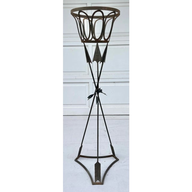 Early 20th Century French Empire Iron Arrow Jardinere Planter For Sale - Image 10 of 12