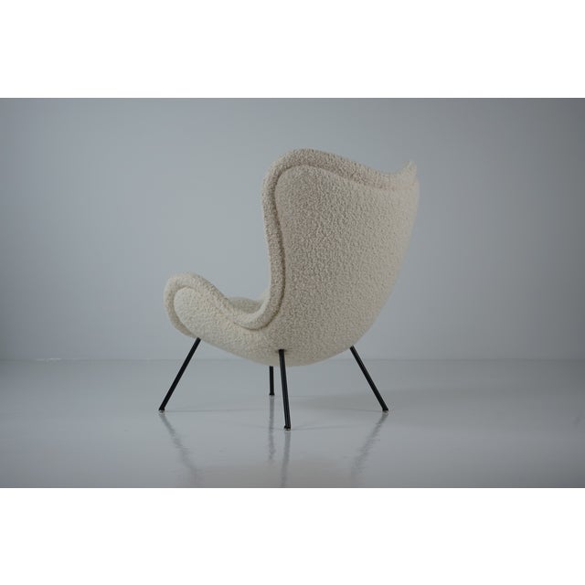 Mid-Century Modern Madame Lounge Chair with Dedar Boucle Fabric by Fritz Neth for Correcta, 1950s For Sale - Image 3 of 12