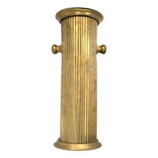 Late 20th Century Umbrella Stand Brass Cane Holder Vintage Entryway Hollywood Regency Style Decor For Sale