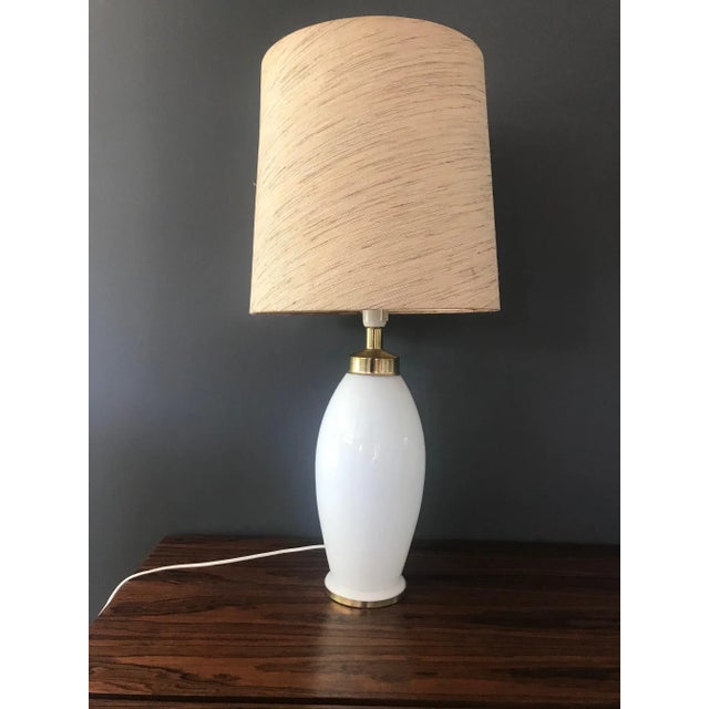 White Scandinavian Table Lamp from Abo Randers, 1960s For Sale - Image 8 of 11