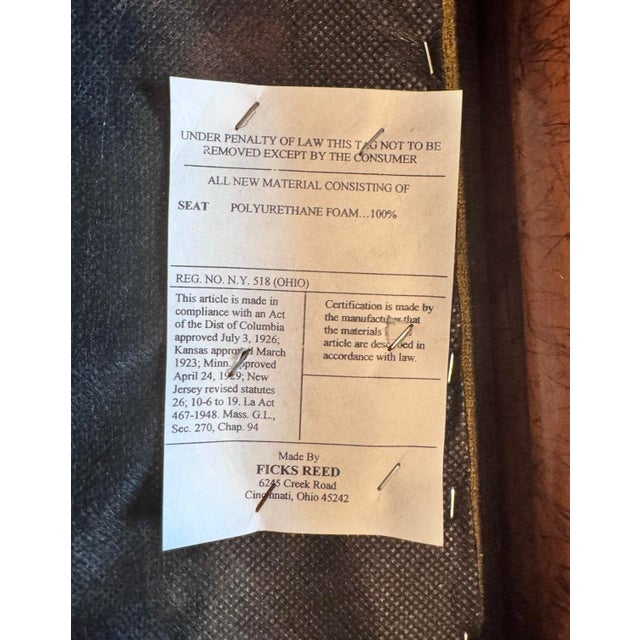 1960s Ficks Reed Bamboo and Leather Dining Chairs For Sale - Image 11 of 12