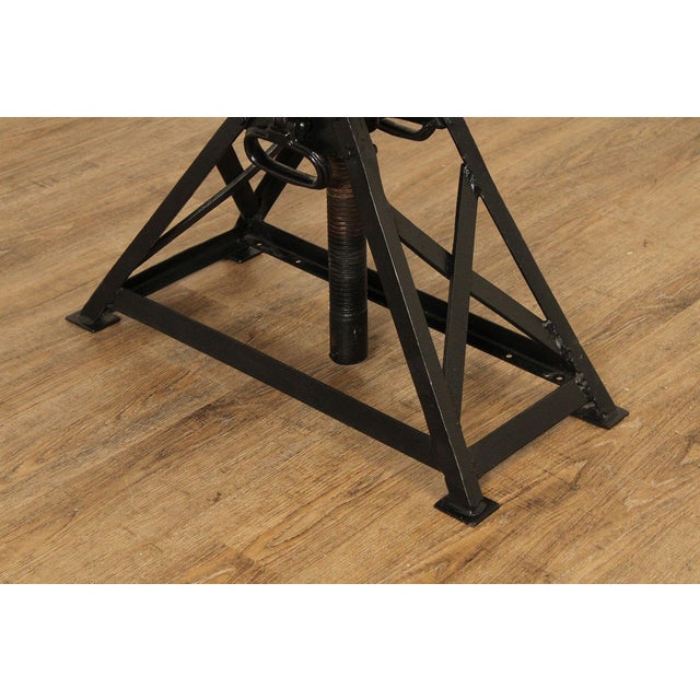 Industrial Style Pair of Adjustable Height Tables For Sale - Image 12 of 12