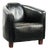 Vintage Black Cowhide Aviator Lounge Chair For Sale