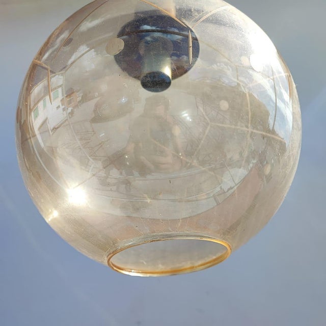 – the glass has a beautiful workmanship Height: 90 Width: 30 This piece is attributed to the mentioned designer/maker. It...