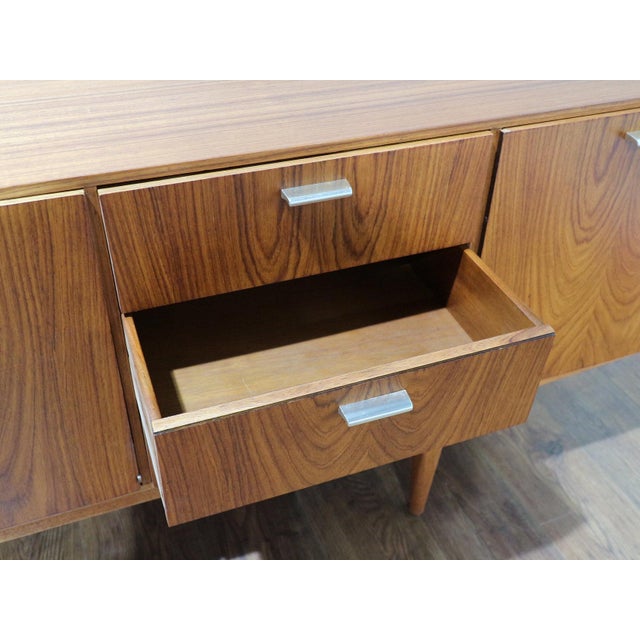 Wood 1960s Mid Century Modern Vintage Teak Sideboard Credenza by Wrighton Danish Style For Sale - Image 7 of 15