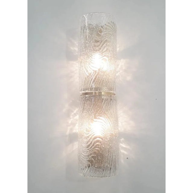 Fabio Ltd 21st Century Italian Trunk Clear Graniglia Murano Glass and Brass Sconce by Fabio LTD For Sale - Image 4 of 6