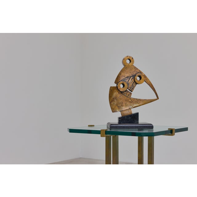 Giuseppe Pulvirenti, Abstract Sculpture, 1978, Bronze on Marble Base For Sale - Image 11 of 13