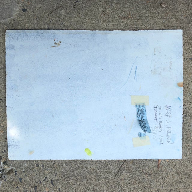 Original Mark Pullen “Baby “ Portrait Oil Painting Signed For Sale - Image 4 of 5