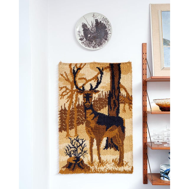 1970s Wool Rug with Deer Motif from Ege Rya, Denmark, 1960s For Sale - Image 5 of 5