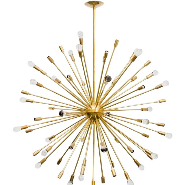 Brass Sputnik Chandelier For Sale