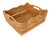 Artifacts Rattan Scallop Collection Shelf Basket in Honey Brown - 14" For Sale