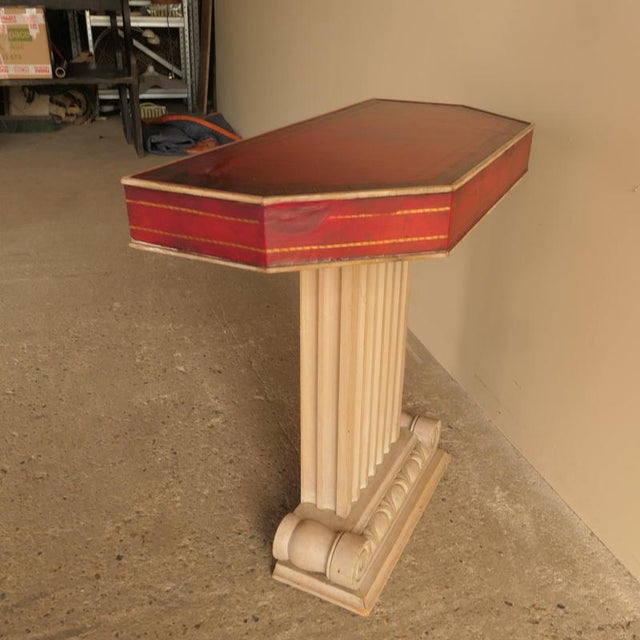 Neoclassical Console Table with Leather For Sale - Image 14 of 18