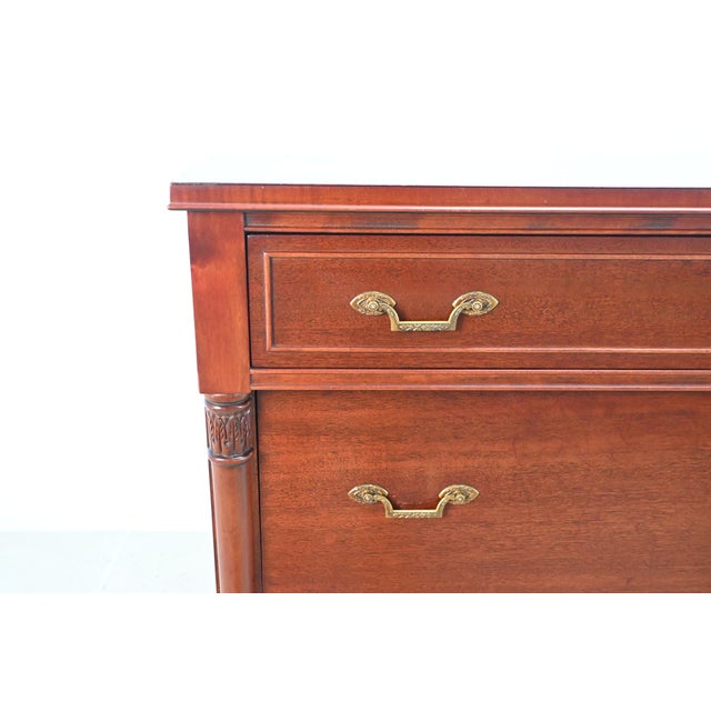 Federal Style Mahogany Highboy Dresser With Fluted Columns by Rway Furniture For Sale - Image 16 of 16