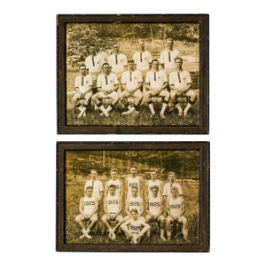 Rare Pair of Framed Antique Harvard University Rowing Crew Photographs Photos Portrait Sports Team Man Cave Home Wall Decor