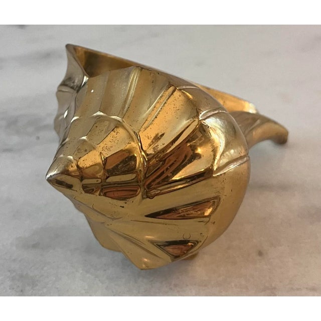 Vintage Large Brass Seashell For Sale In Austin - Image 6 of 11