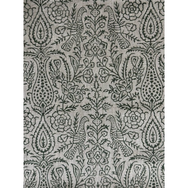 Traditional Lee Jofa Haven Handblock Linen Fabric 2 Yards For Sale - Image 3 of 3