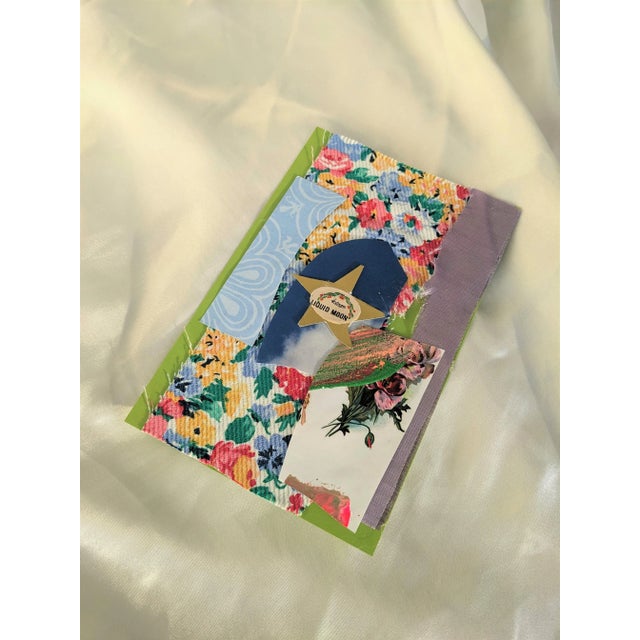 Textile Chocolate and Perfume Abstract Mixed Media Collage Set of 4 by Frances Sousa For Sale - Image 7 of 12