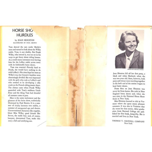 HOUSTON, Joan [243] pp. Thomas Y. Crowell Company 1957 First Printing 8 1/4" x 5 3/4" Illustrated by Paul Brown The book...