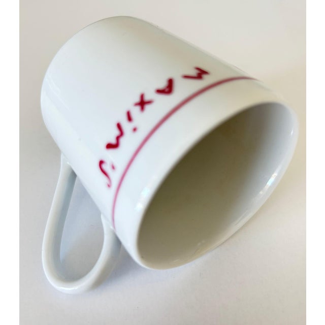 Maxim’s De Paris Porcelain Espresso Cups and Saucers, Set of 2 Art Nouveau Style For Sale - Image 10 of 10