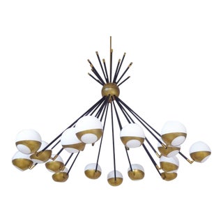 1960s Mid-Century Italian Chandelier For Sale