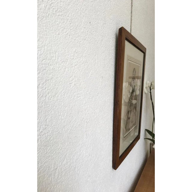 Edouard Eugène Vallet, La Mère Fénollan, La Mère marchande, Chinese Ink on Watercolor Paper, Framed For Sale - Image 6 of 9