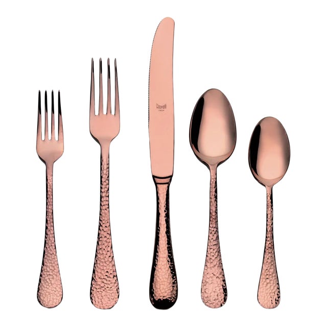 Mepra Epoque 5-Piece Flatware Set, Bronze For Sale