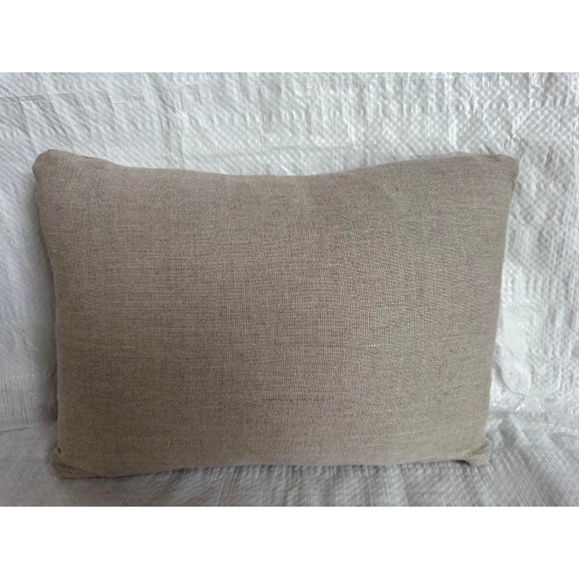 17th Century Flemish Tapestry Fragment Pillow For Sale - Image 4 of 4