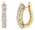 14k Yellow Gold 1/2 Cttw Diamond Cluster Hoop Earrings (H-I Color, SI2-I1 Clarity) For Sale