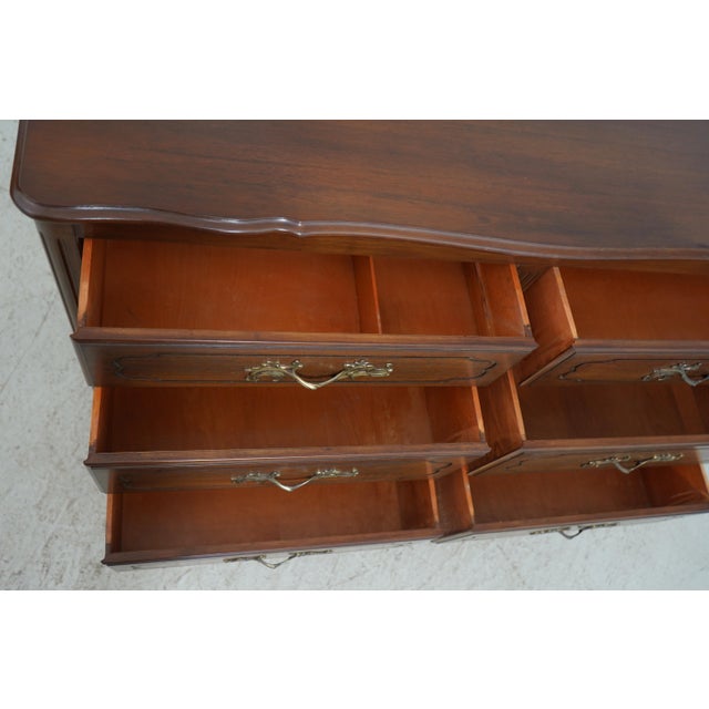 1930s Vintage French Country Walnut Finish Low Dresser For Sale - Image 5 of 17